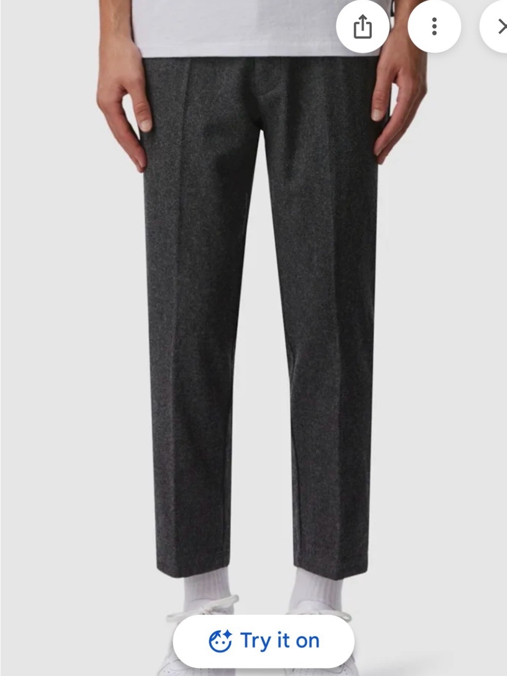 NWT I Love Ugly Smart Slim Kobe Pants charcoal pinstripes S